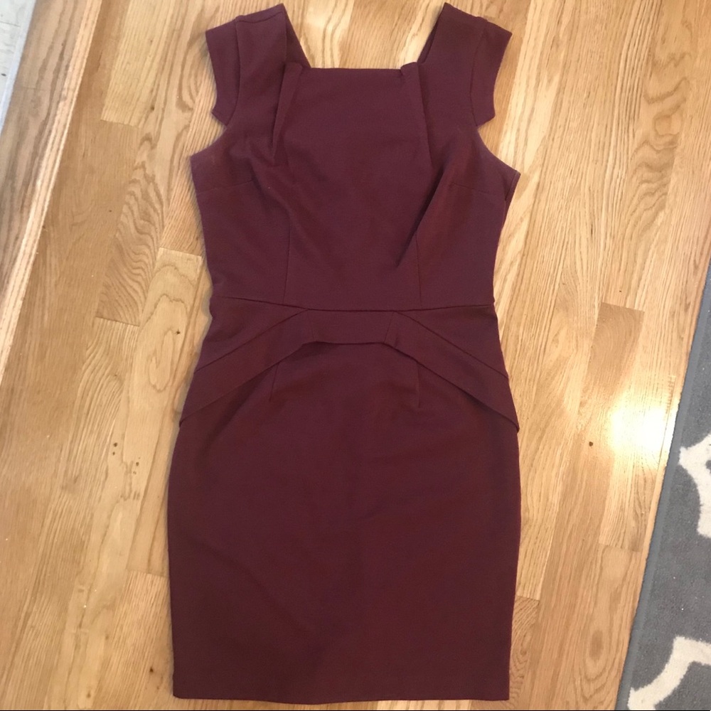 Jennifer Lopez Burgundy Cocktail Dress